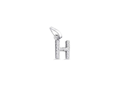 Rhodium Plated | Alphabet Pendants